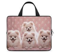 Custodia per computer portatile, antiurto, per il trasporto di cuccioli di Pomerania, borsa per computer portatile, leggera, borsa da viaggio per viaggi d'affari da 17 pollici