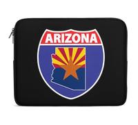 Custodia per Computer Portatile Arizona Map Flag Design Borsa Porta Multicolore Impermeabile Custodia Protettiva per Laptop, per Travel, Office, Notebook, 15In