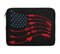 Custodia per Computer Portatile Arrows U.S.A. Flag Sleeve per Laptop Multicolore Resistente Custodia Notebook, per Notebook, Computer, Office, 15In