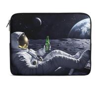 Custodia per Computer Portatile Astronaut Drinking Beer On Moon Sleeve per Laptop Comfyable Resistente Custodia Notebook, per Office, Computer, Notebook, 15In