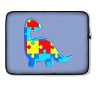 Custodia per Computer Portatile Autism Awareness Dinosaur Puzzle Custodia Protettiva per Laptop Resistente Comfyable Borsa da Trasporto 15In, per Computer Portatile, Notebook