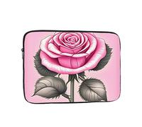 Custodia per Computer Portatile Beautiful Pink Flower Prints Borsa Porta Antiurto Resistente Custodia per Laptop, per Office, Travel, Notebook, 15In