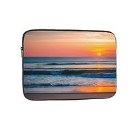 Custodia per computer portatile, bella spiaggia al tramonto, custodia impermeabile per il trasporto del computer, antiurto, protezione per laptop da 15 pollici
