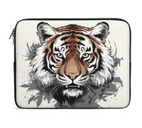 Custodia per Computer Portatile Black And White Doodle Tiger Borsa da Trasporto Multicolore Impermeabile Custodia Protettiva per Laptop, per Office, Travel, Notebook, 15In