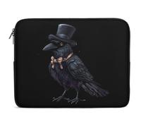 Custodia per Computer Portatile Black Bird Top Hat Sleeve per Laptop Impermeabile Multicolore Custodia per Laptop, per Office, Computer, Notebook, 15In