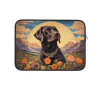 Custodia per Computer Portatile Black Labrador Retriever Print Custodia per Laptop Multicolore Impermeabile Borsa da Trasporto 15In, per Computer Portatile, Notebook