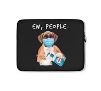 Custodia per Computer Portatile Boxer Dog Wearing Ma-SK Custodia Protettiva per Laptop Impermeabile Comfyable Borsa da Trasporto 15In, per Notebook, Computer Portatile
