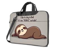 Custodia per computer portatile, bradipo a letto: troppe persone al di fuori della borsa del computer portatile borsa tote per le donne borsa per laptop, Colore, 26x36cm