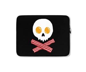Custodia per Computer Portatile Breakfast Skull Eggs And Bacon Borsa da Trasporto Antiurto Comfyable Borsa Porta 15In, per Notebook, Laptop