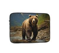 Custodia per Computer Portatile Brown Bear Borsa da Trasporto Comfyable Resistente Custodia Protettiva per Laptop, per Office, Travel, Notebook, 15In