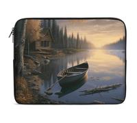 Custodia per Computer Portatile Canoe By The Water Borsa da Trasporto Impermeabile Resistente Custodia Protettiva per Laptop, per Computer, Office, Notebook, 15In