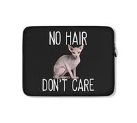 Custodia per Computer Portatile Cat Funny No Hair Don't Care Portatile Borsa Antiurto Multicolore Borsa da Trasporto 15In, per Laptop, Notebook