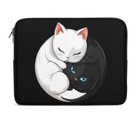 Custodia per Computer Portatile Cat Yin And Yang Sleeve per Laptop Resistente Antiurto Portatile Borsa, per Computer, Notebook, Travel, 15In