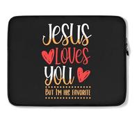 Custodia per Computer Portatile Catholic Christianty Jesus Loves You Borsa da Trasporto Antiurto Comfyable Borsa per Laptop 15In, per Laptop, Notebook