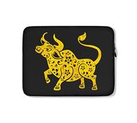 Custodia per Computer Portatile Chinese New Year - Year of The Ox Borsa da Trasporto Multicolore Antiurto Custodia Notebook 15In, per Computer Portatile, Notebook