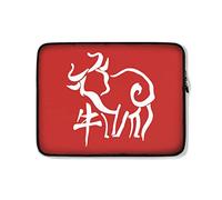 Custodia per Computer Portatile Chinese Year of The Ox Red Custodia Notebook Impermeabile Multicolore Borsa per Laptop 15In, per Computer Portatile, Notebook