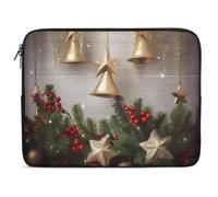 Custodia per Computer Portatile Christmas Tree And Bells Sleeve per Laptop Impermeabile Resistente Custodia per Laptop, per Travel, Notebook, Office, 15In