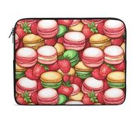 Custodia per Computer Portatile Colorful Macarons Cake And Various Fruits Borsa Porta Comfyable Multicolore Custodia Notebook, per Office, Travel, Computer, 15In
