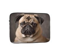 Custodia per computer portatile con animale carlino cane borsa per computer portatile custodia per notebook da 10 pollici
