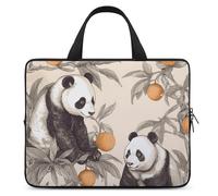 Custodia per computer portatile con animali e arance, ultra sottile, impermeabile, borsa protettiva portatile per computer con cinturino da polso, Stile, 10inch