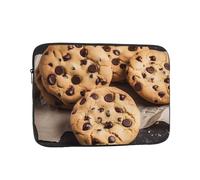 Custodia per computer portatile con biscotti al cioccolato per donne e uomini, borsa per laptop da 13 pollici impermeabile leggera borsa per notebook