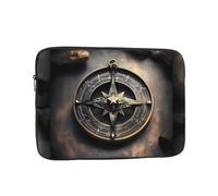 Custodia per computer portatile con bussola, design magico, con rune norrene, custodia per la maggior parte dei computer portatili e iPad, resistente agli urti, sottile, 43,2 cm