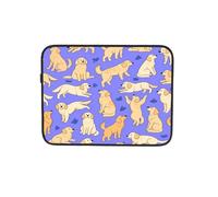 Custodia per computer portatile con cani carini viola borsa per computer portatile borsa per tablet borsa da lavoro 13 pollici