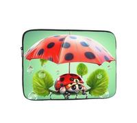 Custodia per computer portatile con coccinella divertente che tiene ombrelli borsa per computer portatile Custodia protettiva per notebook da 17 pollici