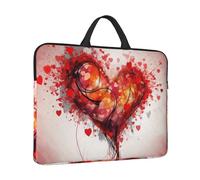 Custodia per computer portatile con cuore astratto custodia per laptop resistente all'acqua borsa per il trasporto del computer valigetta con maniglia