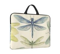 Custodia per computer portatile, con disegno di libellula, resistente all'acqua, borsa per il trasporto del computer con maniglia