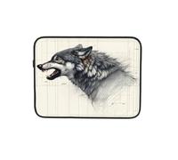 Custodia per computer portatile con figura di lupo grigio custodia per computer portatile borsa per tablet borsa per il trasporto per lavoro 10 pollici