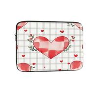 Custodia per computer portatile con foglie a forma di cuore da 15 pollici, borsa per laptop romantica per donne e uomini, borsa da trasporto per computer aziendale resistente all'acqua antiurto