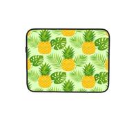 Custodia per computer portatile con foglie tropicali di ananas verde borsa per computer portatile borsa per tablet borsa per il trasporto per lavoro 15 pollici