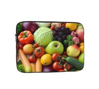 Custodia per computer portatile con frutta e verdura fresca, borsa per computer portatile da 17 pollici