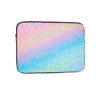Custodia per computer portatile con glitter arcobaleno da 17 pollici, borsa per laptop per donne e uomini, borsa da trasporto per computer aziendale resistente all'acqua custodia antiurto per notebook