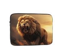 Custodia per computer portatile con leone ruggente arrabbiato borsa per computer portatile custodia protettiva per notebook da 17 pollici