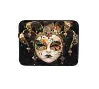 Custodia per computer portatile con maschera di carnevale ornata scura custodia per computer portatile borsa per tablet borsa da trasporto per lavoro 15 pollici