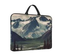 Custodia per computer portatile con montagne dell'Alaska, resistente all'acqua, borsa per il trasporto del computer con maniglia