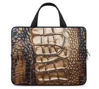 Custodia per computer portatile con motivo a pelle di animale, ultrasottile, impermeabile, 10 pollici, borsa protettiva portatile per computer con cinghia da polso