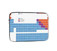 Custodia per computer portatile con motivo a tavola periodica chimica, adatta per computer portatili, tablet, ecc