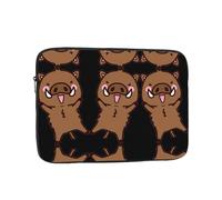 Custodia per computer portatile con motivo animazione di cinghiale che salta, 17 pollici, adatta per laptop, tablet, ecc