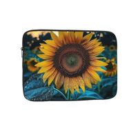 Custodia per computer portatile, con motivo girasole e scritta "The Most Beautiful Sunflower", custodia protettiva per notebook da 17 pollici