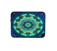 Custodia per computer portatile con motivo mandala con pavone e mandala, borsa per il trasporto per computer portatile da 10 pollici