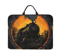 Custodia per computer portatile con motore a vapore da 14 pollici vintage treno borsa per laptop per donne e uomini, borsa da trasporto per computer aziendale resistente all'acqua custodia antiurto