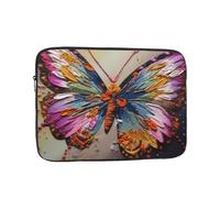 Custodia per computer portatile con ricamo colorato farfalla borsa per computer portatile Custodia per computer da 15 pollici copertura protettiva per notebook