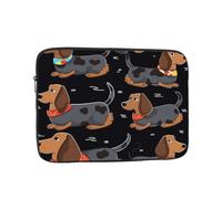 Custodia per computer portatile con scritta "I Love My Dog" bassotti borsa per computer portatile da 15 pollici