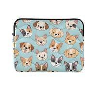 Custodia per computer portatile con simpatico cane imbottito impermeabile per dispositivi da 33 a 40,6 cm, taglia L