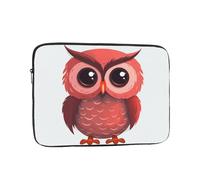 Custodia per computer portatile con simpatico gufo rosso borsa per computer portatile custodia da 17 pollici custodia protettiva per notebook copertura
