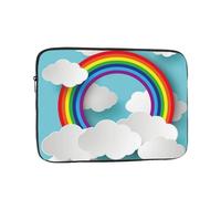 Custodia per computer portatile con stampa di nuvole arcobaleno e cartoni animati, alla moda, leggera, borsa per computer portatile da 10-17 pollici tablet da 13 pollici