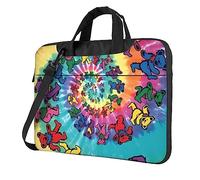 Custodia per computer portatile con stampa di orso del Ringraziamento danzante, custodia impermeabile per laptop, custodia per laptop divertente, Nero, 15.6In